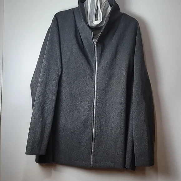 Emery🌹Rose Gray Full Zip-up Jacket 4XL - Picture 9 of 10